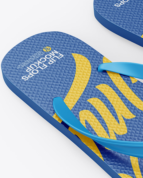 Download Flip Flops Mockup - Half Side View (High-Angle Shot) in ...