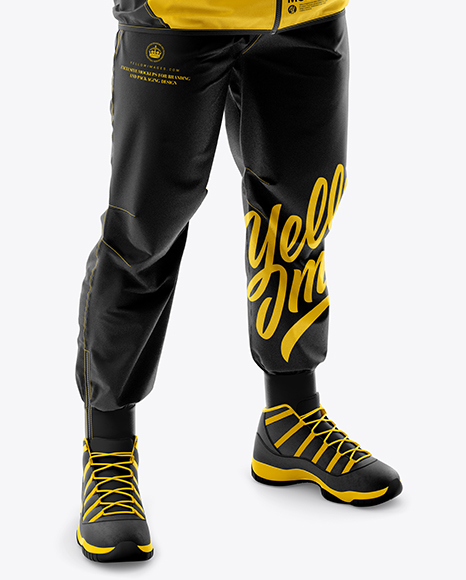 Download Men's Sport Suit Mockup - Half Side View in Apparel Mockups on Yellow Images Object Mockups