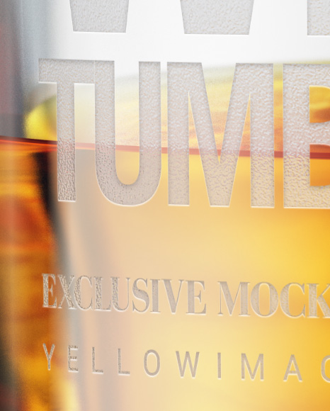 Download Whisky Tumbler Glass With Ice Cubes Mockup in Cup & Bowl ...