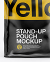 Download Stand Up Glossy Pouch with Sticker Mockup - Front View in ... Yellowimages Mockups