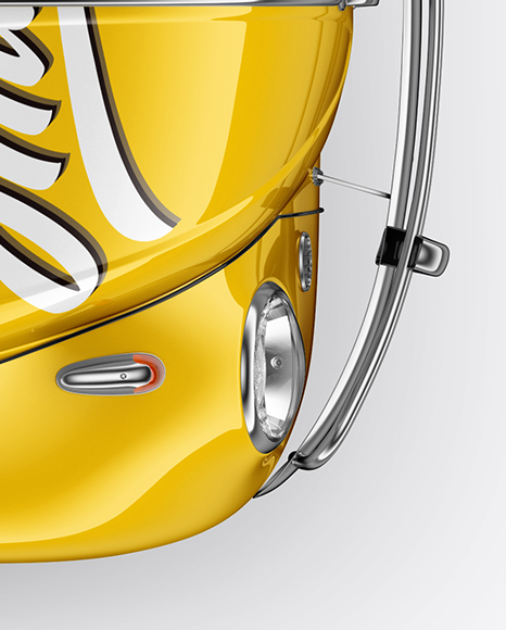 Download Volkswagen Beetle Mockup - Top View in Vehicle Mockups on Yellow Images Object Mockups