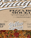 Download Pizza in Half-open Kraft Box Mockup - Top View in Box ... Yellowimages Mockups