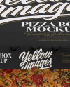 Download Pizza in Half-open Box Mockup - Top View in Box Mockups on ...