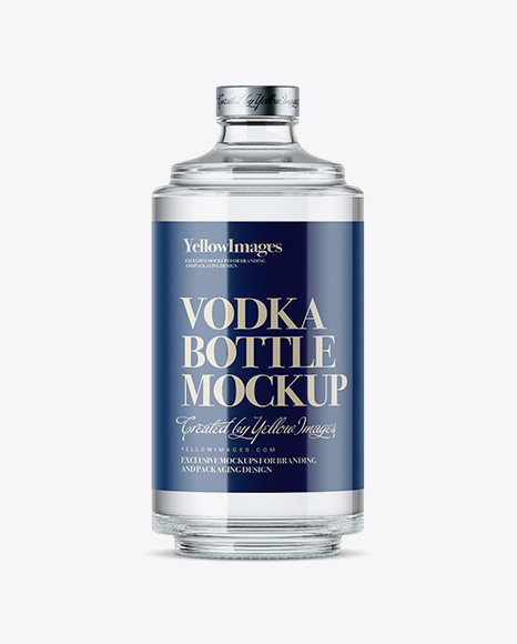 Download Glass Bottle W Vodka Mockup In Bottle Mockups On Yellow Images Object Mockups Yellowimages Mockups