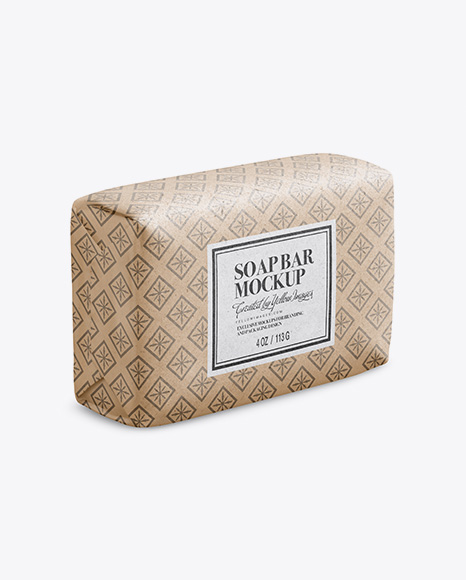 Download Kraft Soap Package Mockup - Half Side View in Packaging ... Yellowimages Mockups