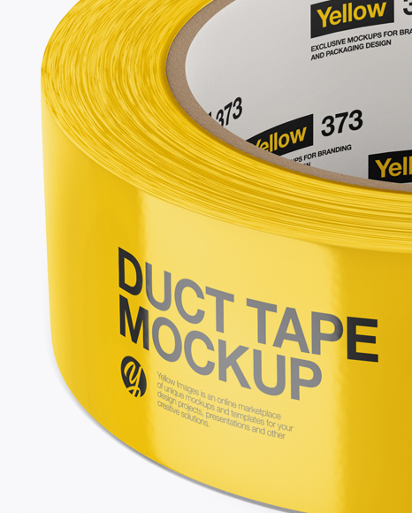 Download Glossy Duct Tape Mockup (High-Angle Shot) in Stationery Mockups on Yellow Images Object Mockups