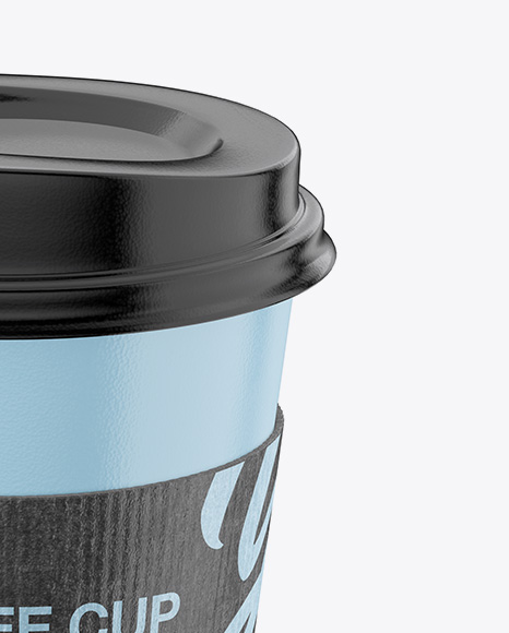 Download Coffee Cup With Kraft Holder – Front View (High Angle Shot ... Yellowimages Mockups