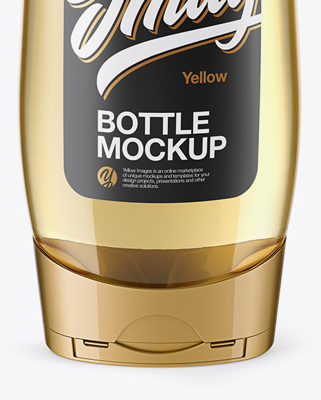Plastic Bottle Mockup Front View High Angle Shot In Bottle Mockups On Yellow Images Object Mockups