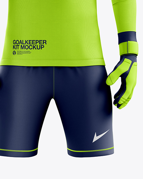 Men's Full Soccer Goalkeeper Kit mockup (Front View) in ...