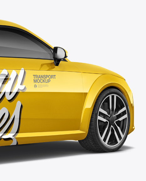 Download Audi TT Mockup - Back Half Side View in Vehicle Mockups on ...