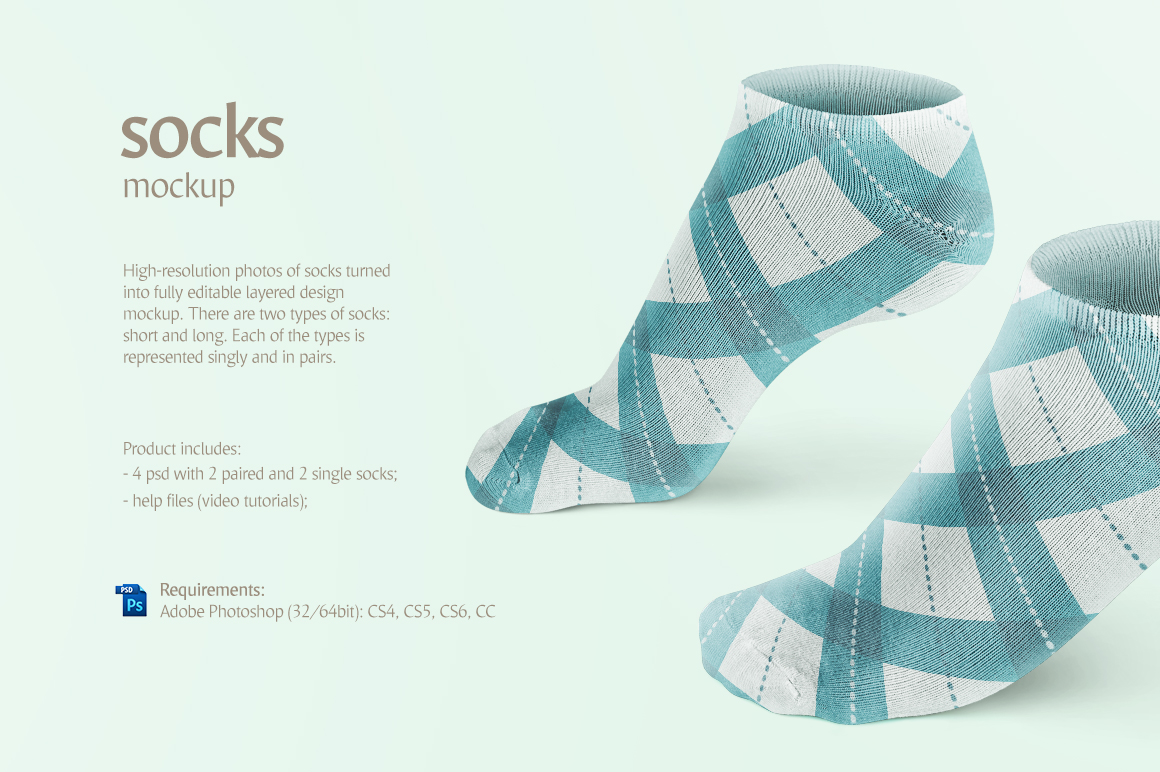 Download Socks Mockup in Apparel Mockups on Yellow Images Creative ...