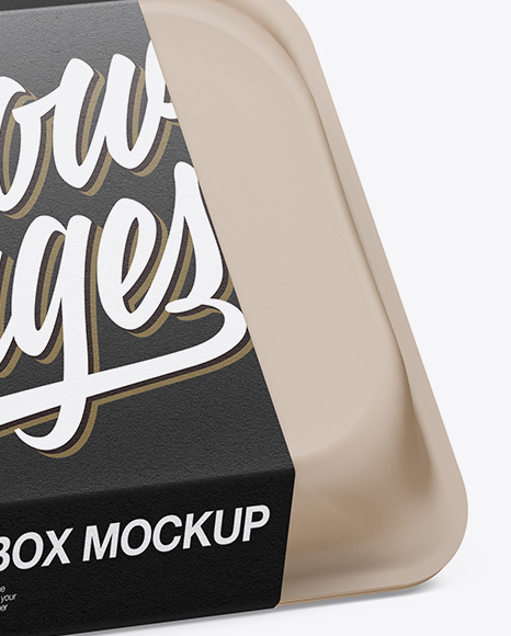 Download Lunch Box Mockup - Half Side View in Box Mockups on Yellow Images Object Mockups