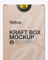 Download Kraft Box with Pasta Mockup - Front View in Box Mockups on Yellow Images Object Mockups