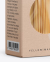 Download Kraft Box with Pasta Mockup - Half Side View in Box Mockups on Yellow Images Object Mockups