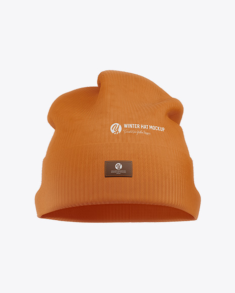 Download Turn Up Beanie Hat Mockup - Front View in Apparel Mockups ...