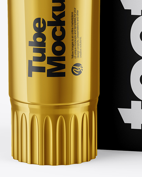 Download Metallic Toothpaste Tube & Paper Box Mockup in Tube ...