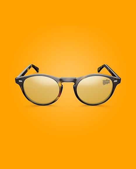Download Sunglasses Mockup - Front View (High Angle Shot) in Apparel Mockups on Yellow Images Object Mockups