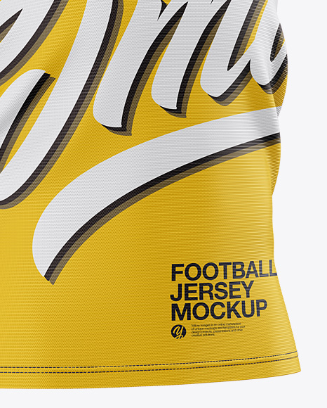 Download Men's Football Jersey Mockup - Halfside View in Apparel Mockups on Yellow Images Object Mockups
