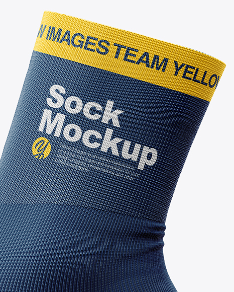 Download Sock Mockup in Apparel Mockups on Yellow Images Object Mockups