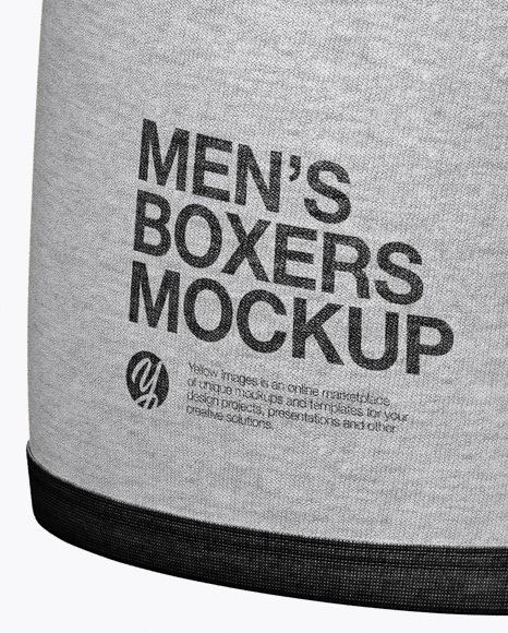 Download Melange Men's Boxer Briefs Mockup - Front View in Apparel ...