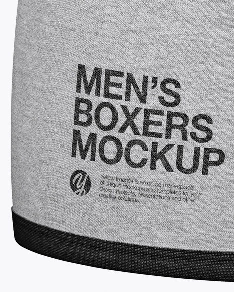 Download Melange Men's Boxer Briefs Mockup - Half Side View in ...