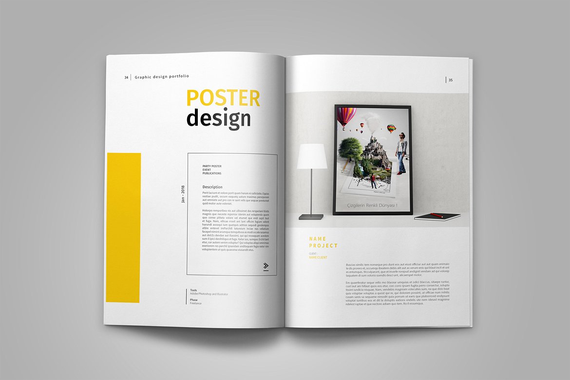 Graphic Design Portfolio Template in Brochure Templates on ...