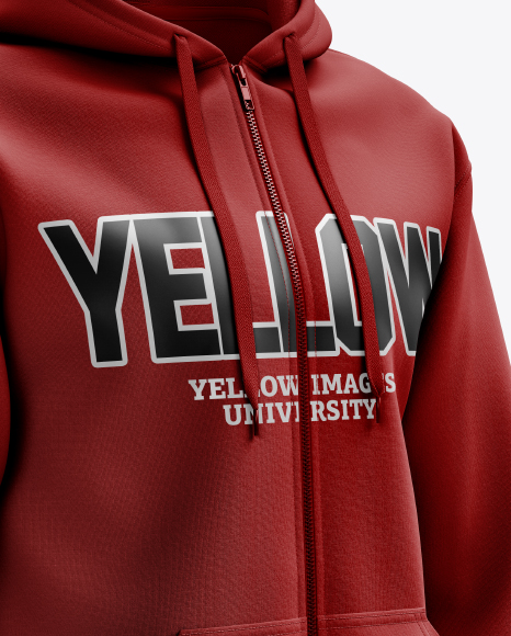 Download Men's Full-Zip Hoodie mockup (Right Half Side View) in Apparel Mockups on Yellow Images Object ...