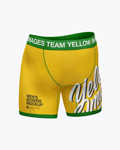 Download Men's Boxer Briefs Mockup - Back Half Side View in Apparel ...