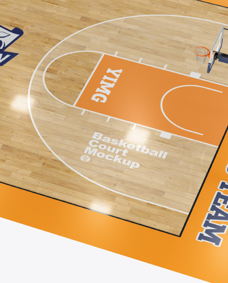 Download Basketball Court Mockup - Half Side View in Object Mockups ...