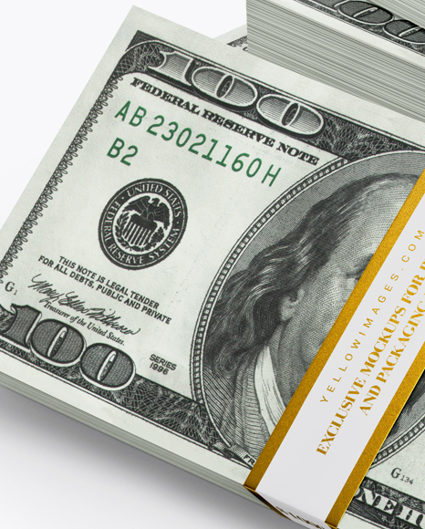 Download Money Stacks Mockup in Object Mockups on Yellow Images ...