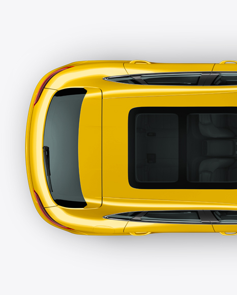 Download Luxury SUV Сrossover Mockup - Top View in Vehicle Mockups on Yellow Images Object Mockups