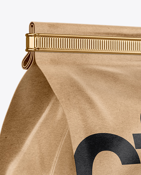 Download Kraft Paper Coffee Bag With Tin-Tie Mockup - Half Side ... Yellowimages Mockups