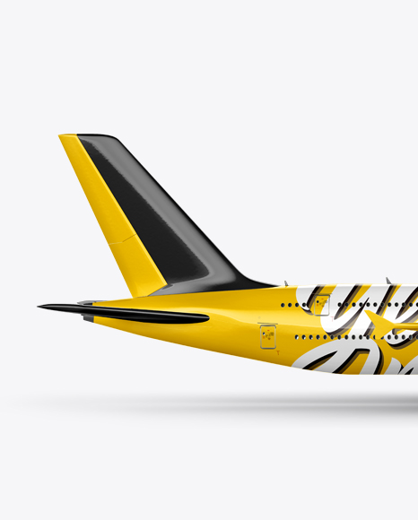 Download Aircraft Mockup - Side view in Vehicle Mockups on Yellow ...