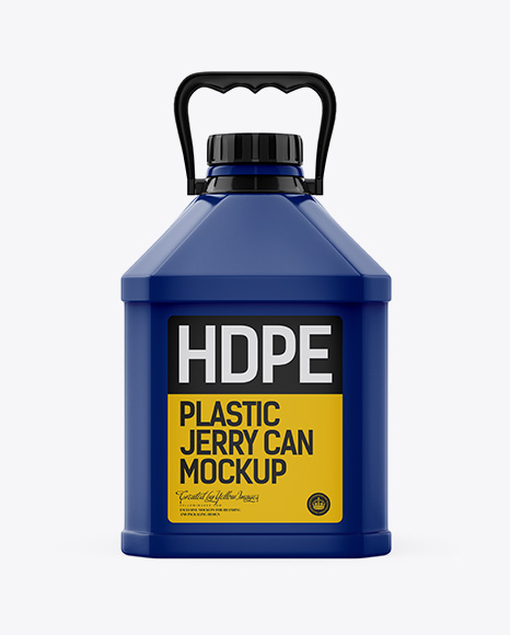 Glossy Jerrycan PSD Mockup Front View