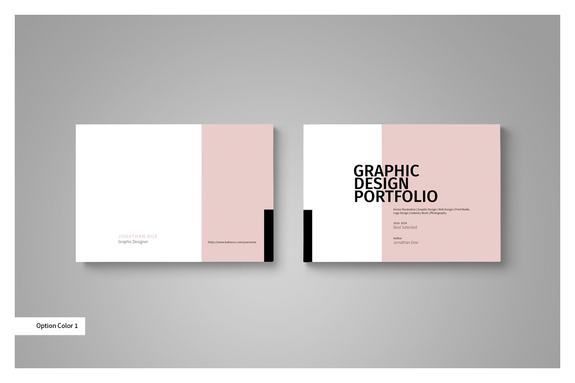 graphic design portfolio template illustrator free download