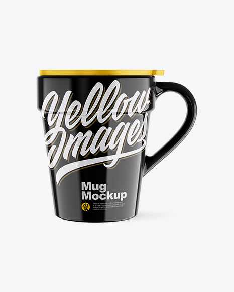 Download Glossy Mug With Cap Psd Mockup Front View Download Free 565675654 Psd Mockup Box Yellowimages Mockups
