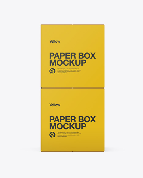 Download Two Paper Boxes Mockup Front View Box Mockups Significanmockup Yellowimages Mockups