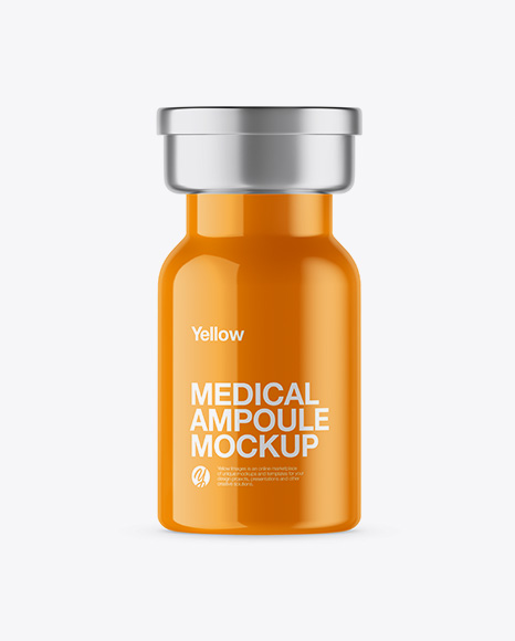 Download Free Glossy Medical Ampoule Psd Mockup Free Mockup Template PSD Mockup Template