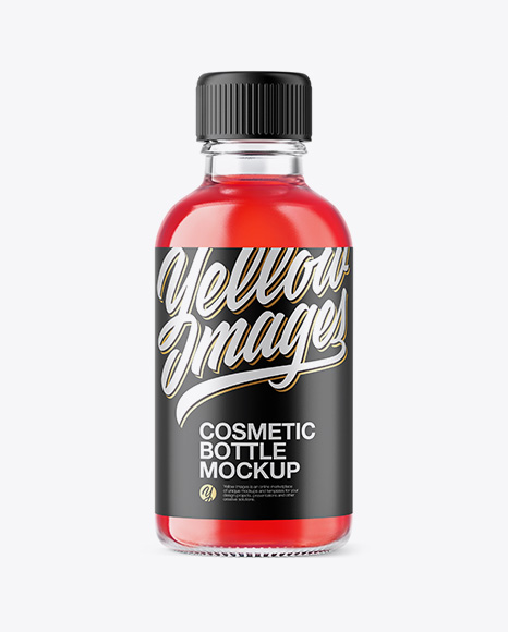 Download 50ml Clear Glass ?osmetic Bottle - 50ml Clear Glass ... Yellowimages Mockups
