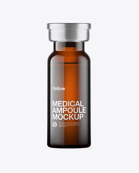 Amber Glass Medical Ampoule PSD Mockup