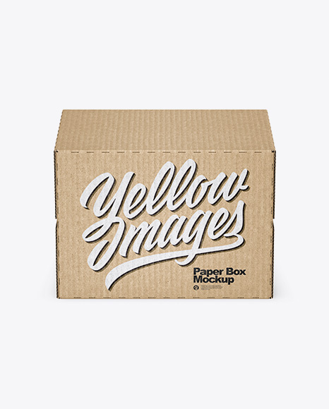 Kraft Paper Box PSD Mockup