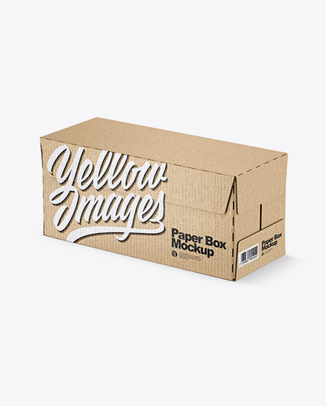 Kraft Paper Box PSD Mockup