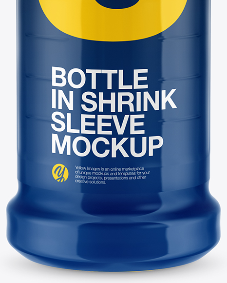 Download Plastic Bottle With Shrink Sleeve Mockup In Bottle Mockups On Yellow Images Object Mockups Yellowimages Mockups