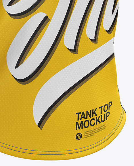 Download Women's Running Singlet mockup (Right Half Side View) in Apparel Mockups on Yellow Images Object ...