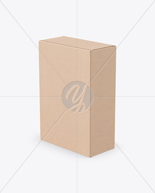 Download Four Kraft Boxes Mockup Side View In Box Mockups On Yellow Images Object Mockups PSD Mockup Templates
