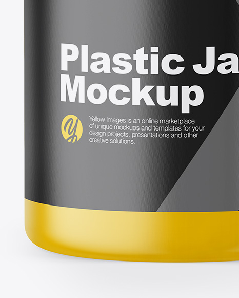Download Matte Plastic Jar Mockup Front View In Jar Mockups On Yellow Images Object Mockups