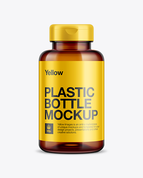 Download Amber Plastic Pill Bottle Mockup in Bottle Mockups on ...