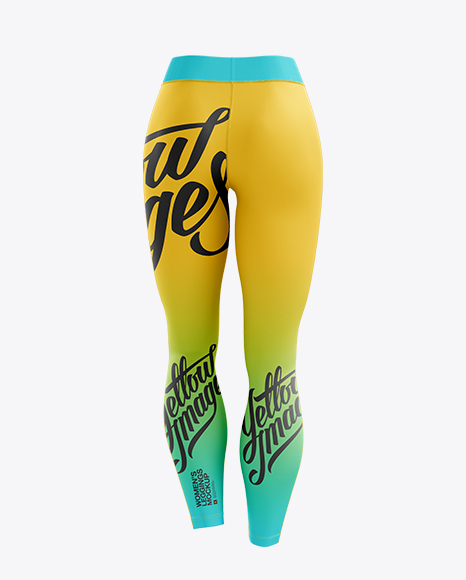 Download Leggings Mockup / Back View in Apparel Mockups on Yellow ...