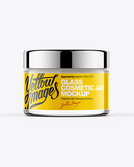 Download Psd Mockup 50ml Bottle Chrome Cosmetic Jar Cosmetic Mockups Cosmetics Cream Foil Glass Glass Jar