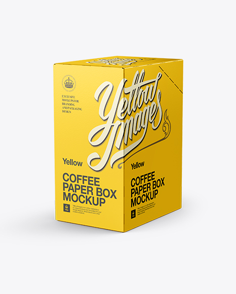 Download Coffee Paper Box Mockup Back 3 4 View Packaging Mockups 3d Box Mockups Psd Free Download PSD Mockup Templates